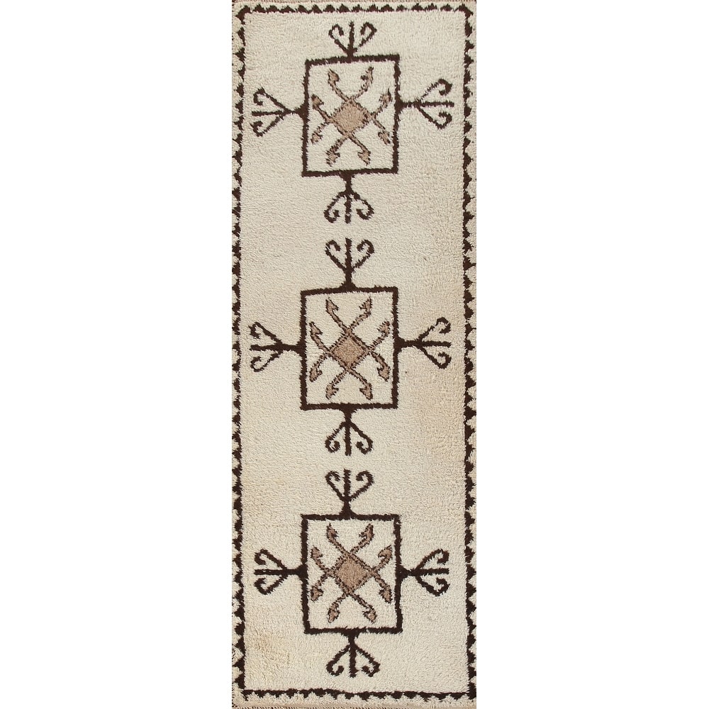 Turkish Anatolian Runner Rug Hallway Hand-knotted Wool Carpet - 3'6"x 11'6"