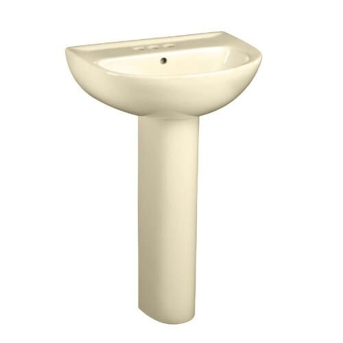 American Standard 0467.400 Evolution 21" Pedestal Lavatory Sink Combo with 4" Centers - White