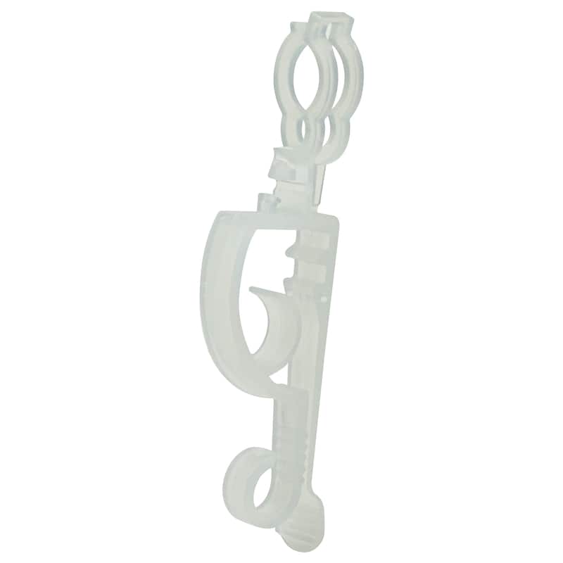 Set of 100 Clear Max Pro Anywhere Christmas Light Clips - 4"