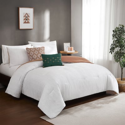 Modern Threads Hunter 5-Piece Jacquard Comforter Set with Shams and Decorative Pillows