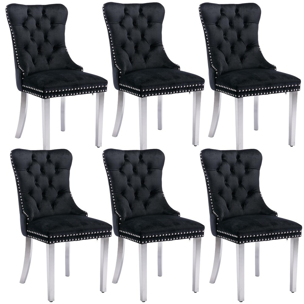 Black crushed velvet online chair