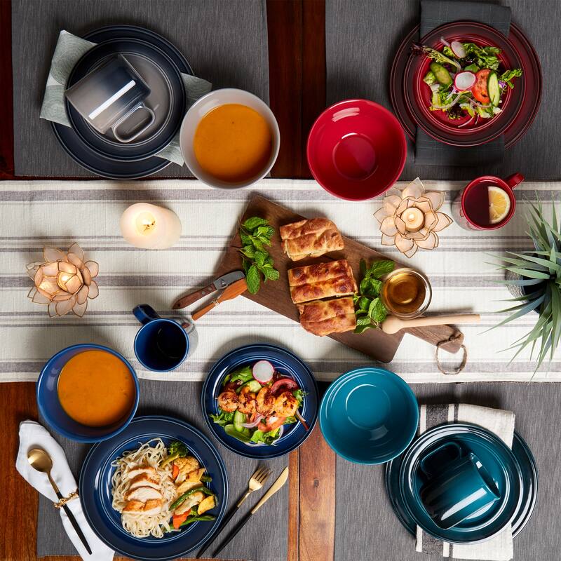 Mason Craft & More Festival Ombre 12PC Dinnerware Set - Service for 4