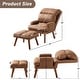 preview thumbnail 19 of 29, Soft Fabric Casual Living Room Armchair With Adjustable Backrest And Legs Stool