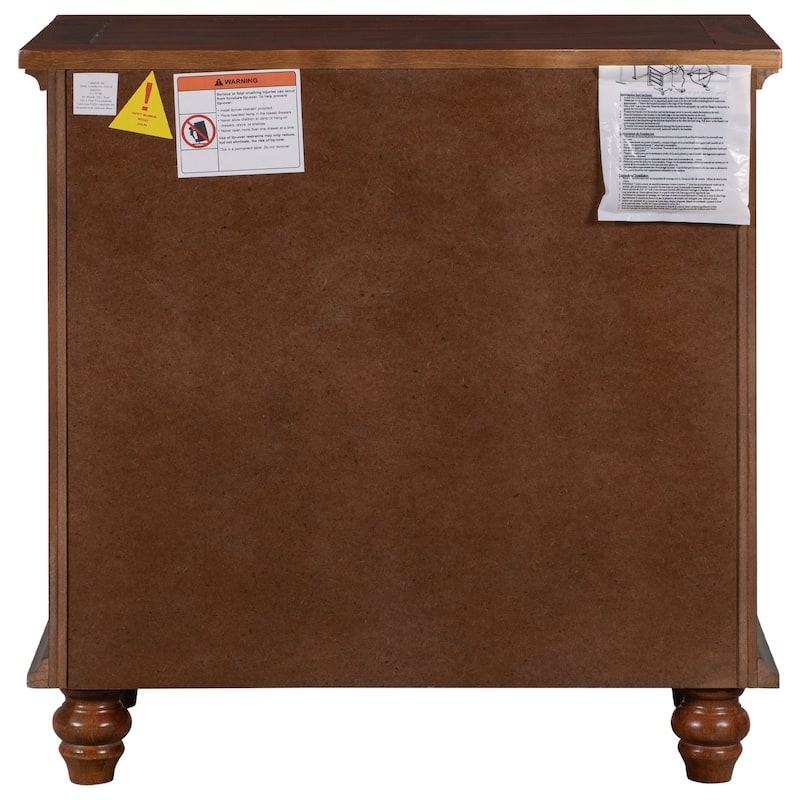 3-Drawer Storage Wood Cabinet, End Table with Pull out Tray