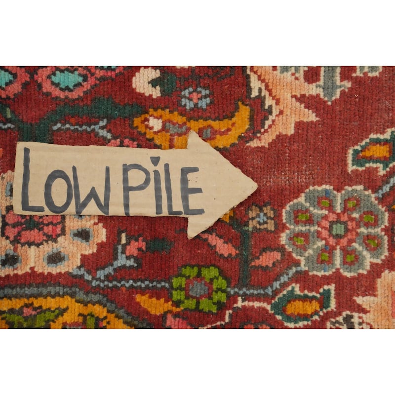 Hand Knotted Oriental 100% Wool Carpet Traditional Floral Oranges & Rust Lilian Runner Rug - 10' 0'' X 3' 6''