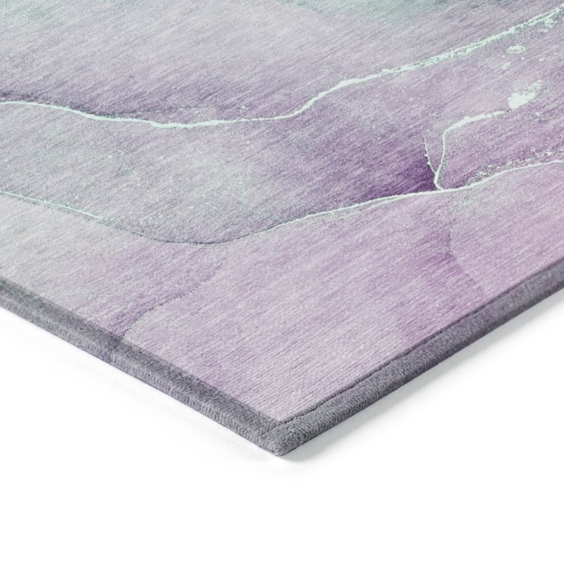 Allus Contemporary Abstract Weather Resistant Blended Style Outdoor Rug