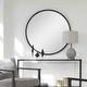 preview thumbnail 1 of 5, Uttermost Dawsyn 44" Round Large Modern Industrial Vanity Bathroom Aged Black