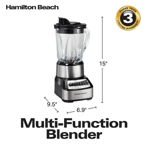 Hamilton Beach Smoothie Smart Blender, 40 Oz Glass Jar