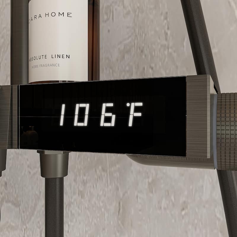 Shower System Shower Faucets Set Complete Digital Temperature Display