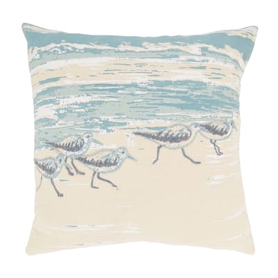 Seaside Harmony Sanderling Throw Pillow