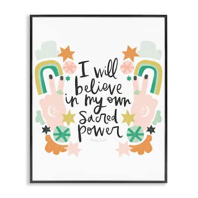 Stupell Empowering Sacred Power Sentiment Framed Giclee Art Design By Mandy Ford Art + Illustration
