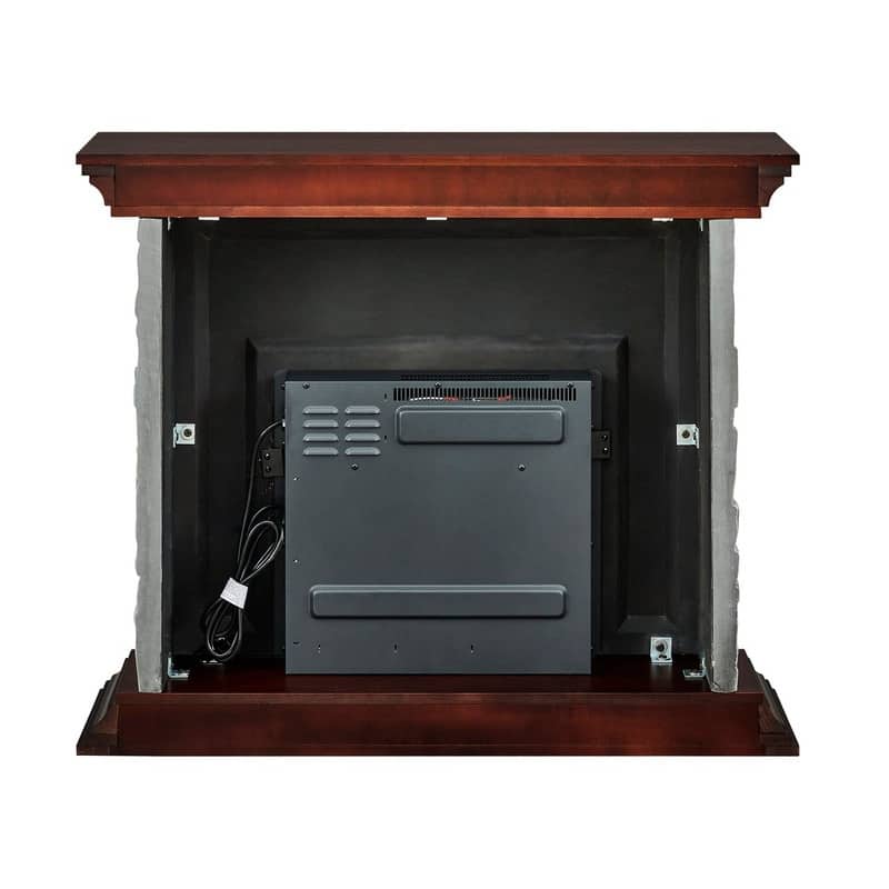40 in. Faux Stone Freestanding Electric Fireplace - 40" in Width