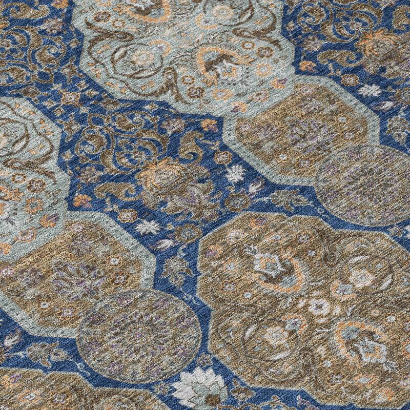 Machine Washable Indoor/ Outdoor Global Budden Chantille Rug