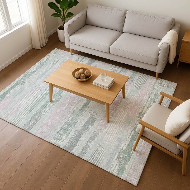 Premium Washable Super Soft Abstract Stripes Mayfield Rug