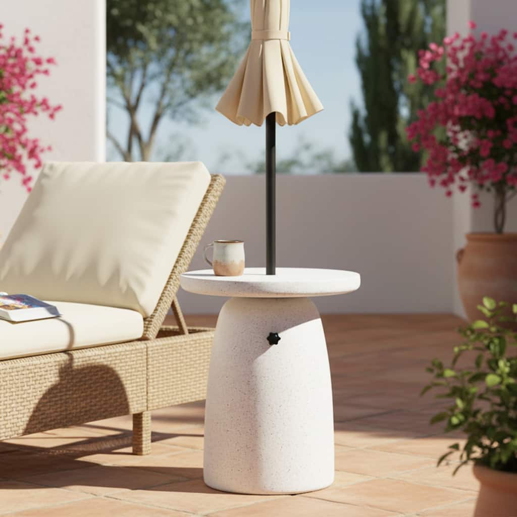 Christopher Knight Home - Tess Modern Outdoor MGO Side Table Umbrella Base with Sand-Filling Strength