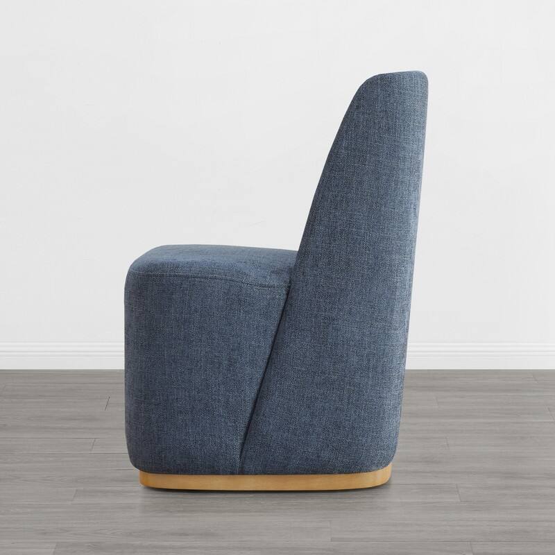 Brian Modern Dining Chairs with Casters&Wood Base Set of 2