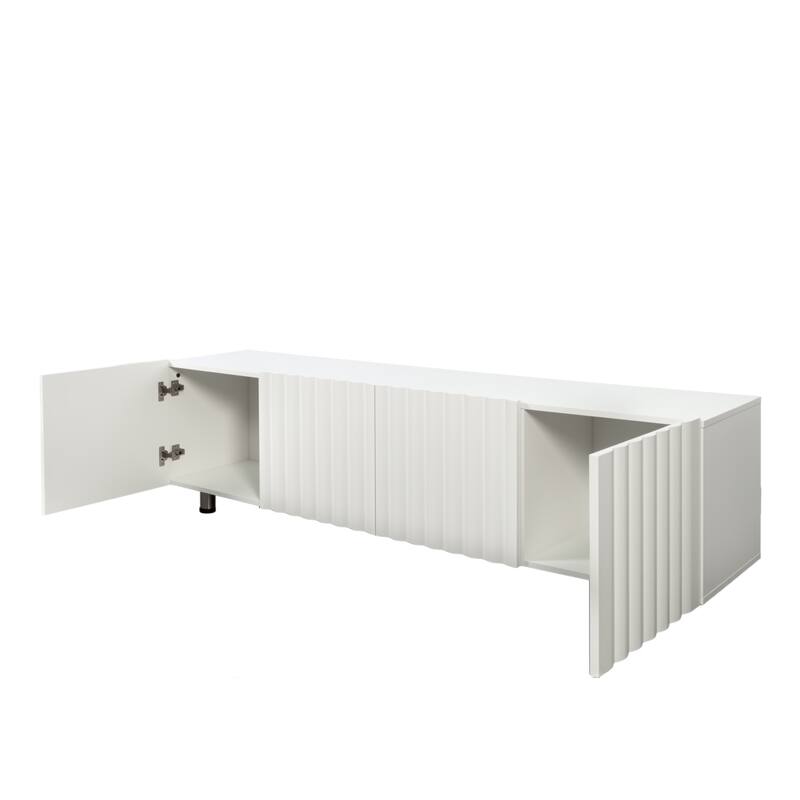 TV Stand for 65+ Inch TV, Modern TV Stand, Entertainment Center with Storage & 2 Drawers, TV Media Console Cabinet