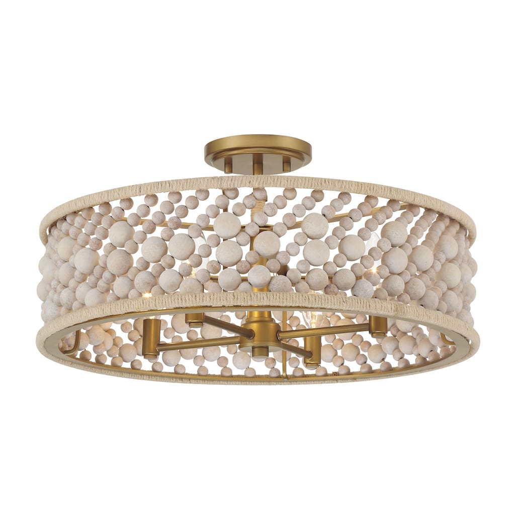 Minka Lavery 3645 Horsmore 4 Light 21" Wide Semi-Flush Drum Ceiling