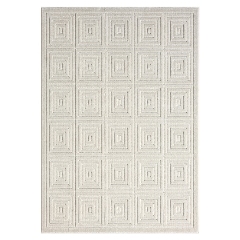 Sevita Modern Geometric Indoor/Outdoor Area Rug