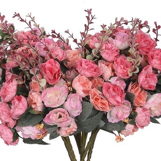 Silk Rose Bouquet Fake Artificial Flowers Wedding Party Home Garden ...