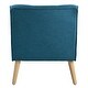 preview thumbnail 8 of 32, Modern Armchair,Tufted Accent Chair with Wood Legs,Comfortable Polyester Upholstery,Button-Tufted Back & Tapered Design