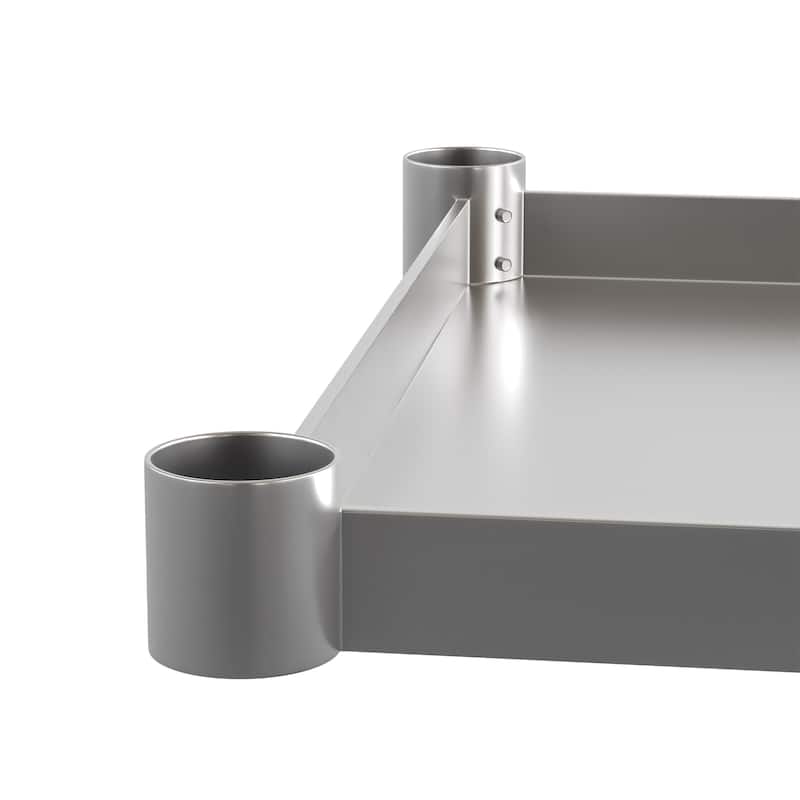 Galvanized Steel Adjustable Add-On Work Table Restaurant Shelf for Work Tables