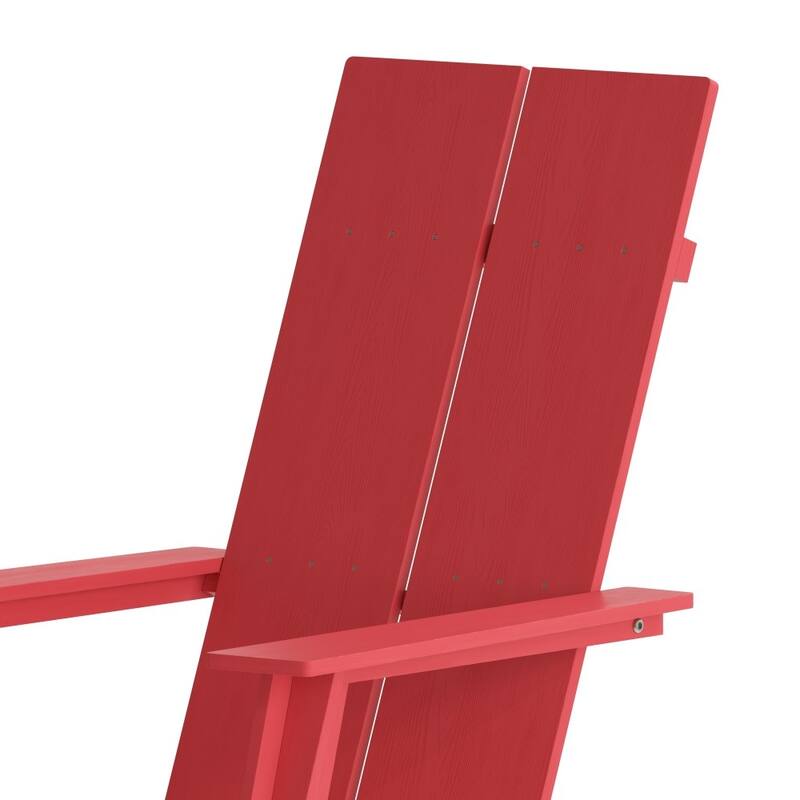Modern Dual Slat Back Adirondack Style Chairs (Set of 2)