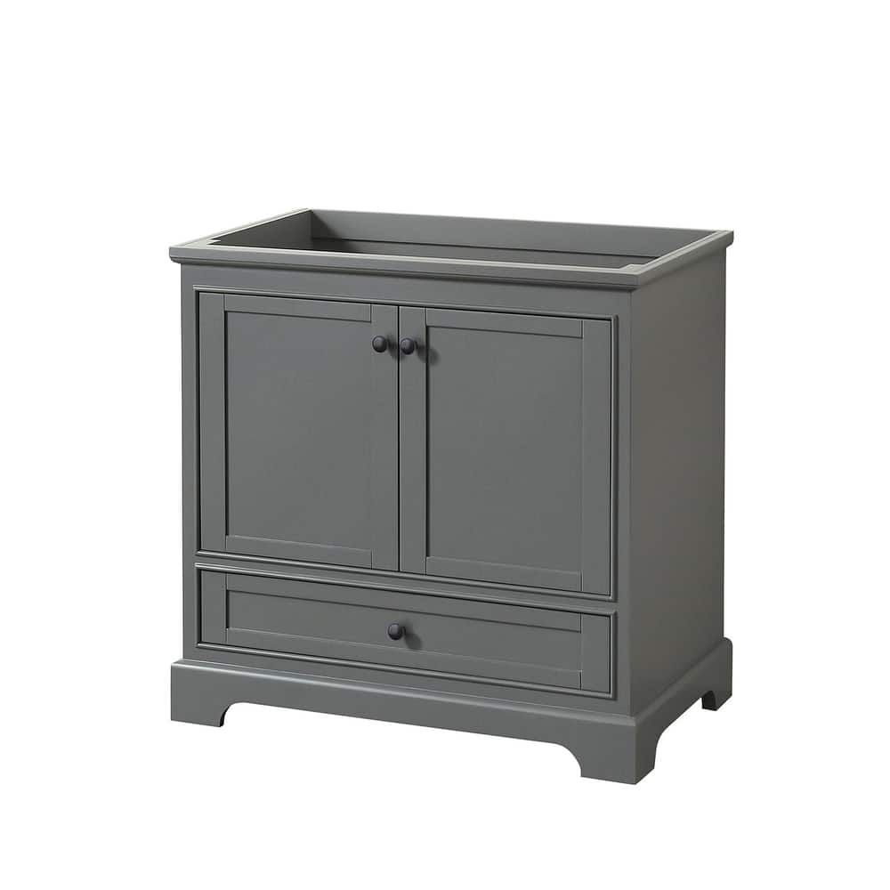 Wyndham Collection Deborah 35-1/4" Free Standing Single Wood Vanity