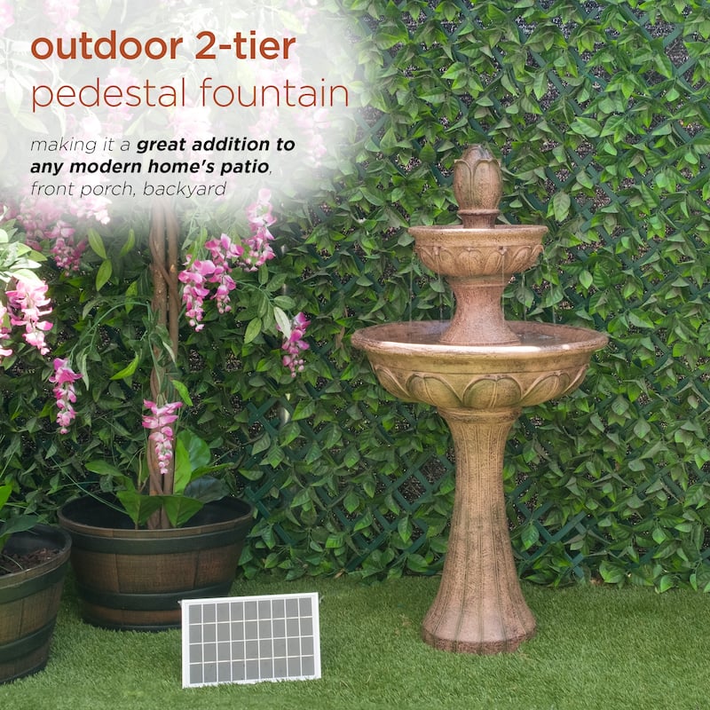 Solar Gray Tiered Tulip Fountain
