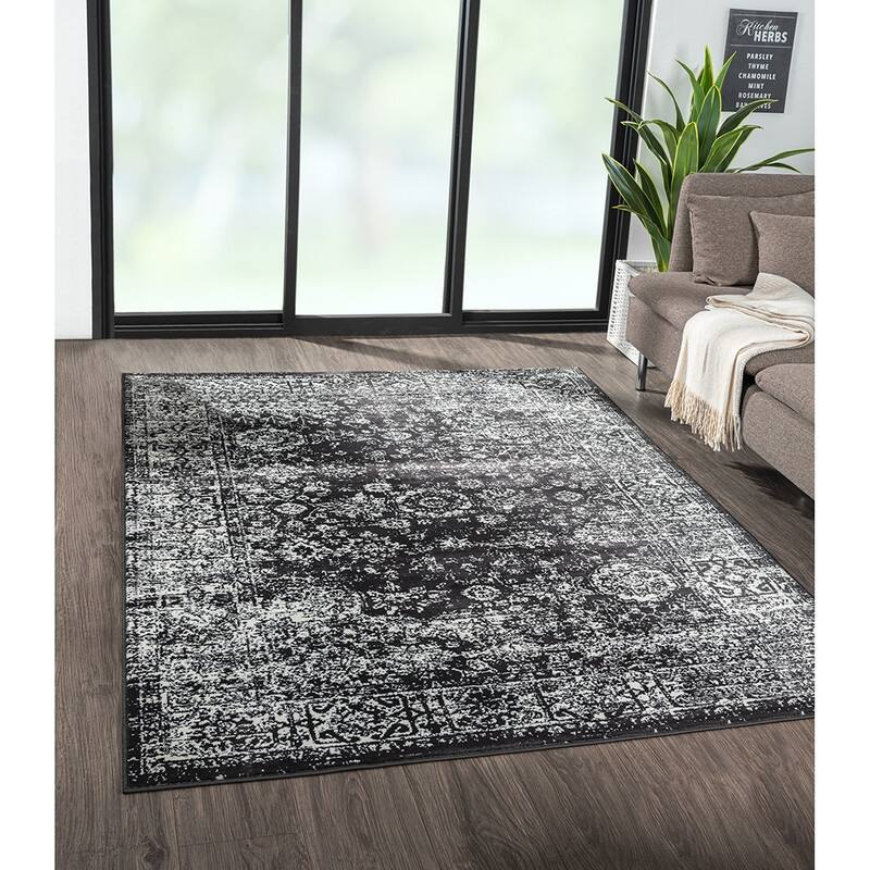 Distressed Vintage Persian Woven Area Rug - 8'x10'