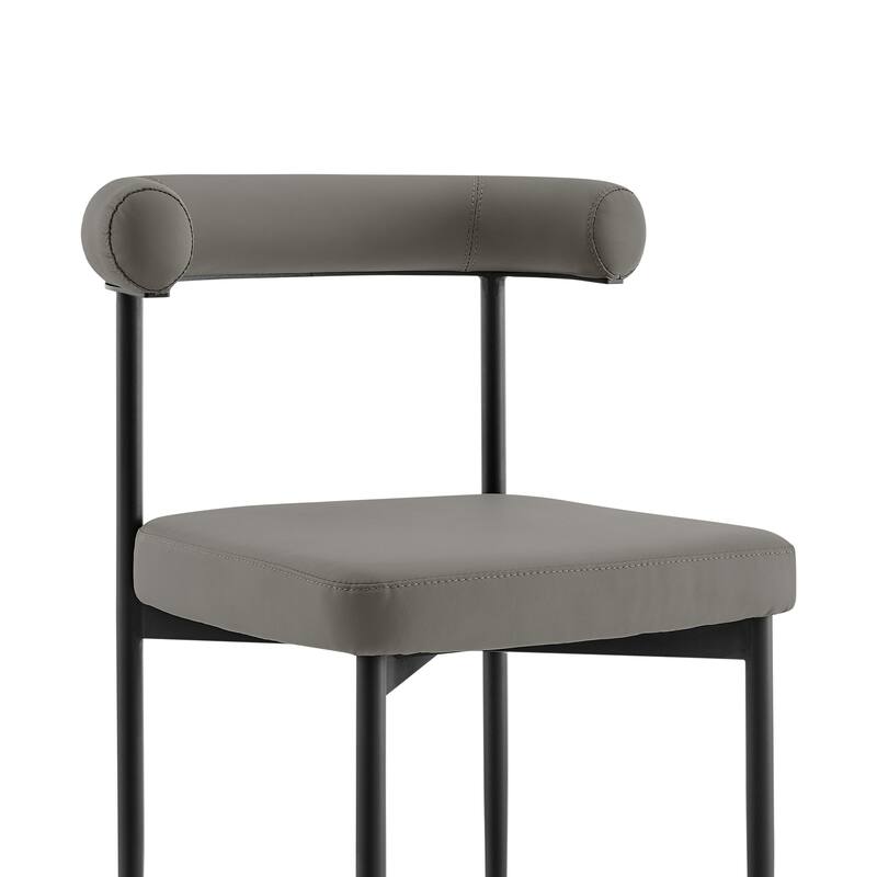 Shannon Upholstered Curved Back Barrel Kitchen Dining Chairs - Set of 2