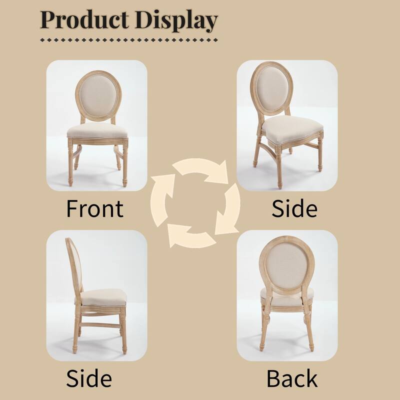 Beige Upholstered Chair Side Chair Dining Chair Kitchen Chair Leisure Chair Lounge Chair with Wood Legs