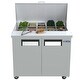preview thumbnail 1 of 3, 47 in. W 10 cu. ft. Refrigerated Food Prep Station Table with Mega Top Surface in Stainless Steel