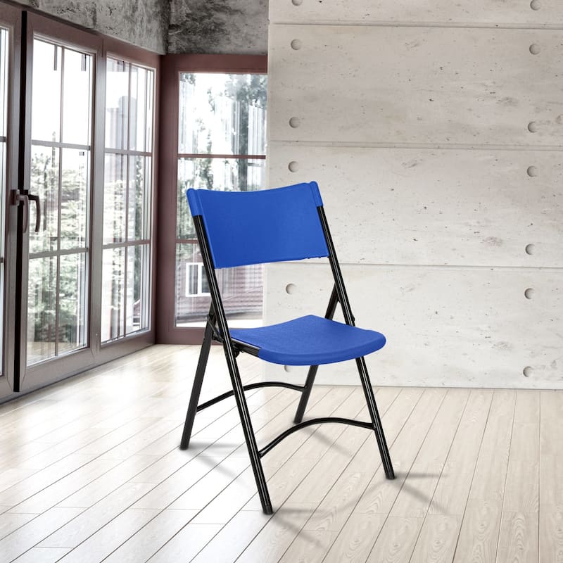 Hampden Furnishings Gwyneth Collection Resin Folding Chair, Pack of 4