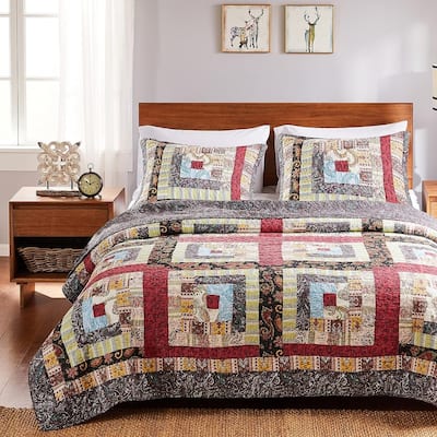 Greenland Home Colorado Lodge 100% Cotton Authentic Patchwork Quilt Set