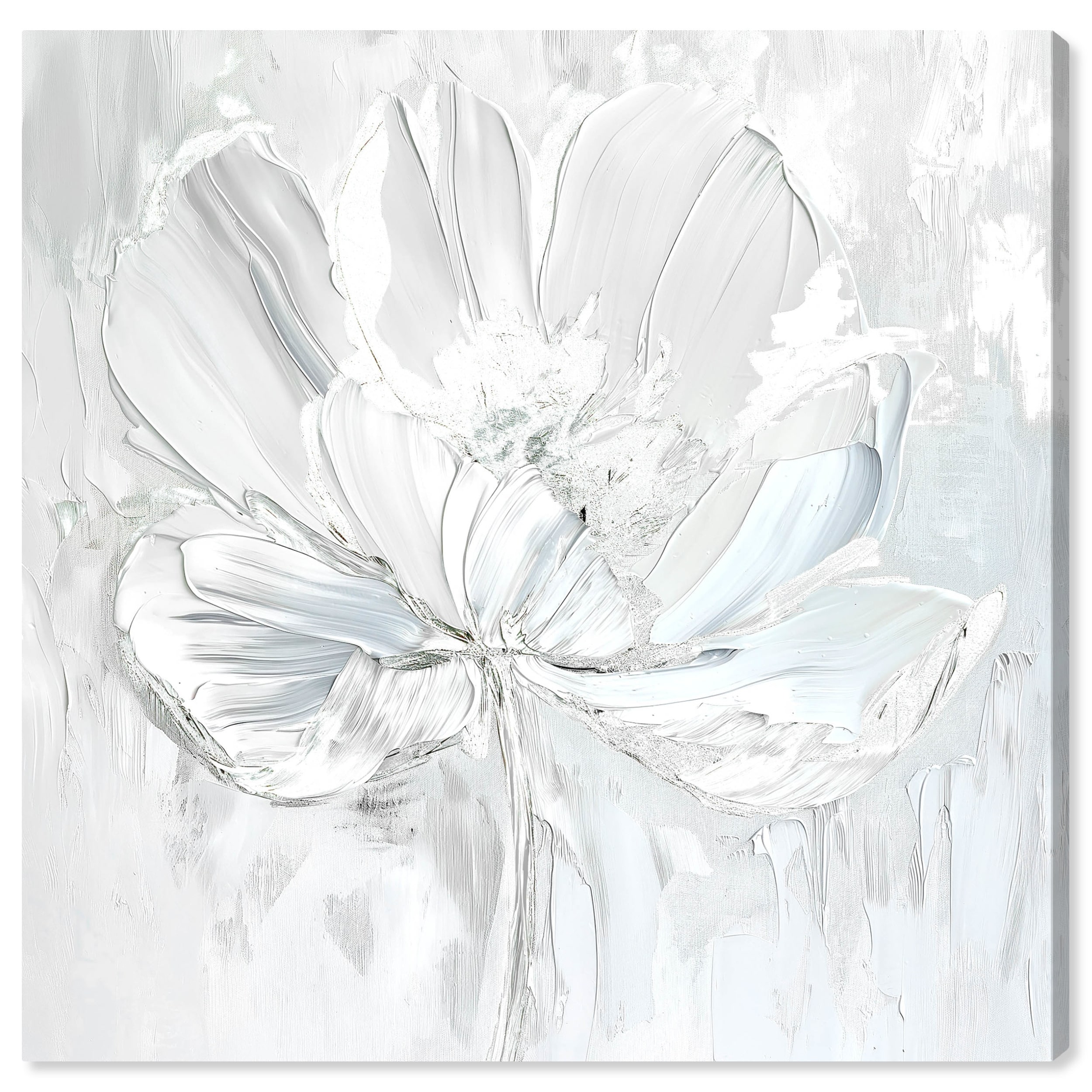 Art Remedy Off-White Magnolia II Floral Fine 1 Piece Canvas Wall Art