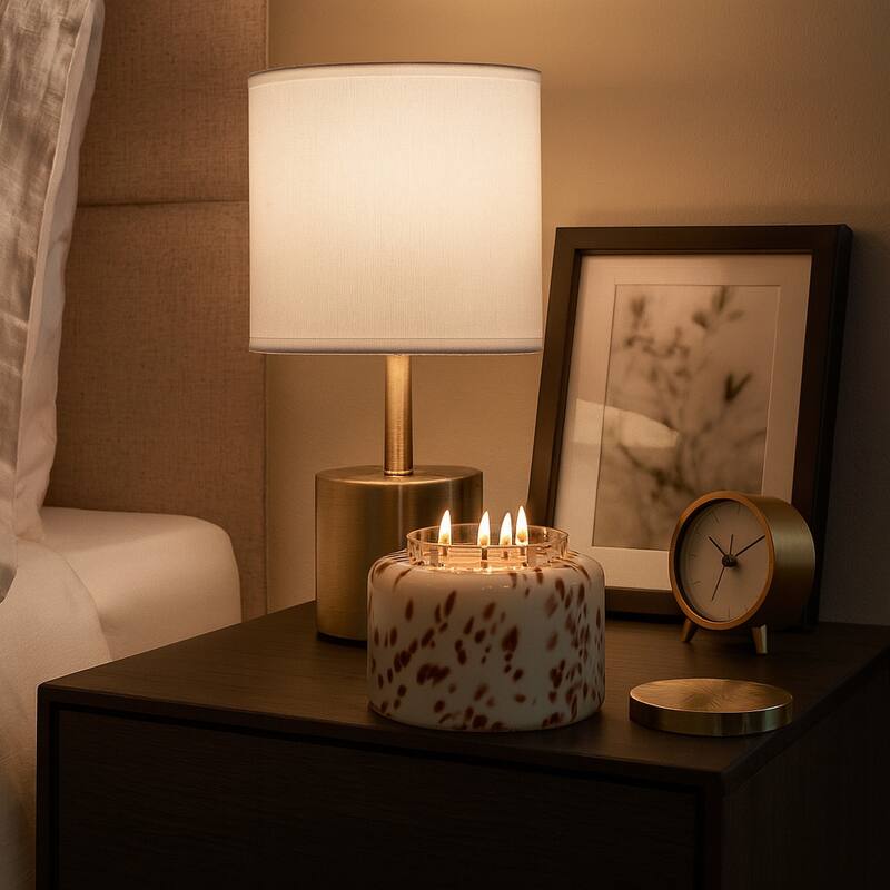 Decorative Scented Candle with Lid - Cinnamon Speckle 180oz - 9"