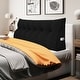 preview thumbnail 24 of 182, WOWMAX Large Reading Wedge Headboard Pillow for Bed Rest Back Support California King - Cotton Black