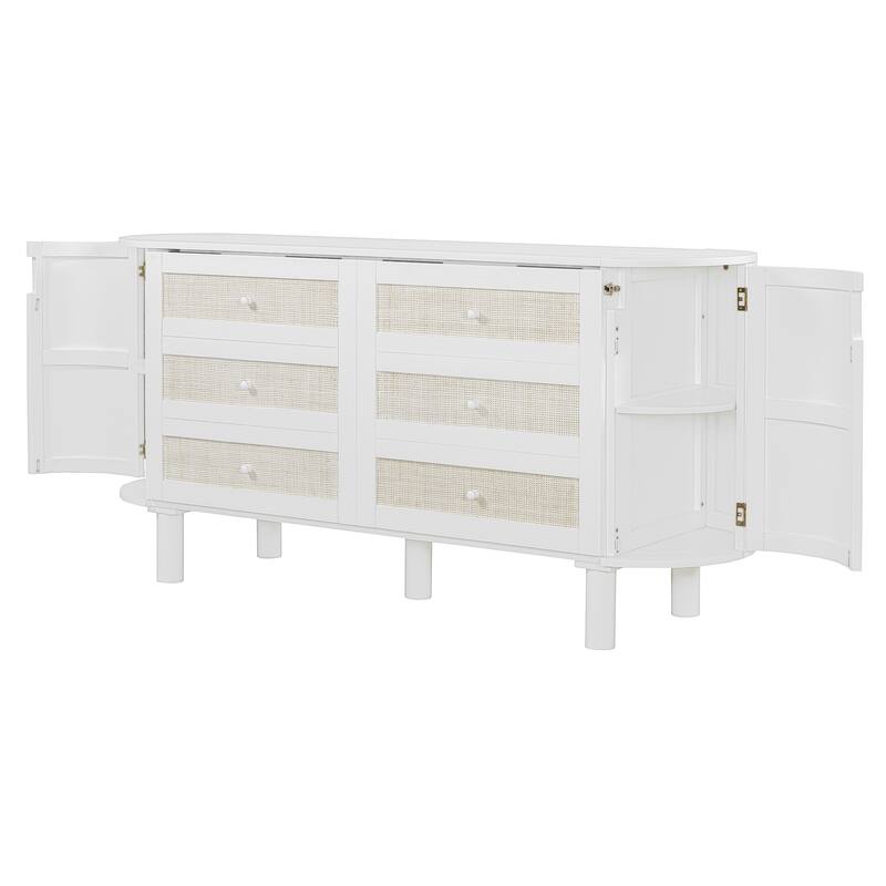 Roomfitters Queen Size Murphy Bed with Hidden Storage and Woven Front Panel, Foldable Wall Bed