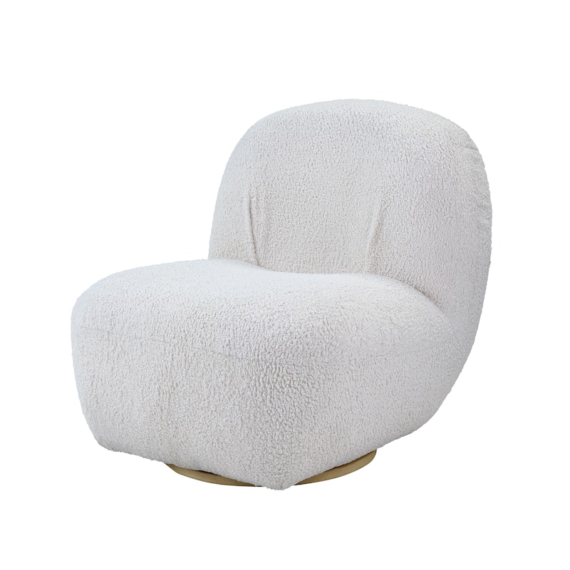 Modern 32" Upholstered Armless Accent Chair with Large Seat for Living Room