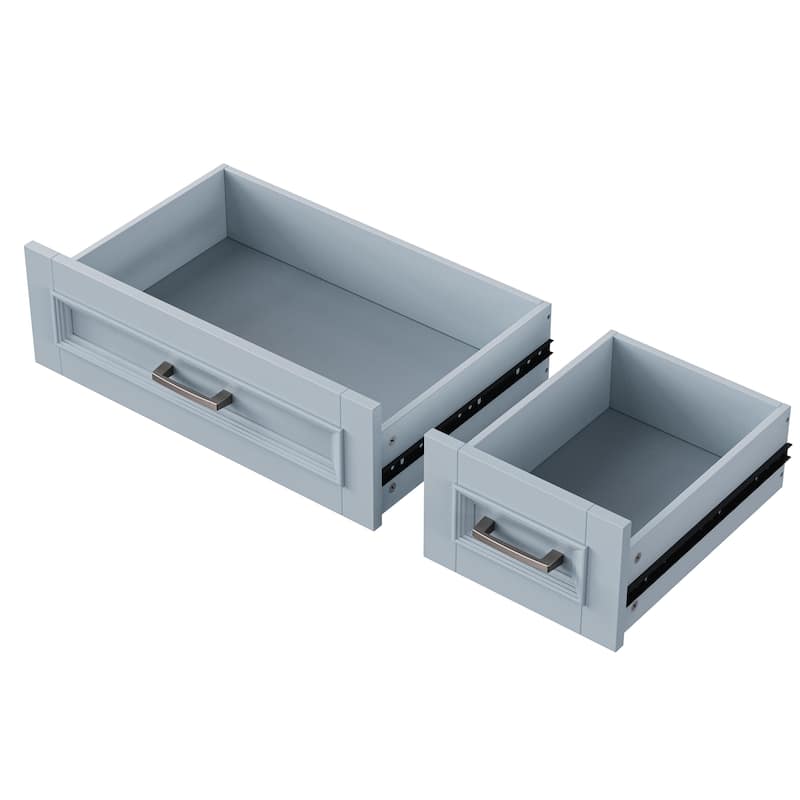 54" Rolling Kitchen Island on 4 Wheels with Drop Leaf and 4 Doors and 3 Drawers