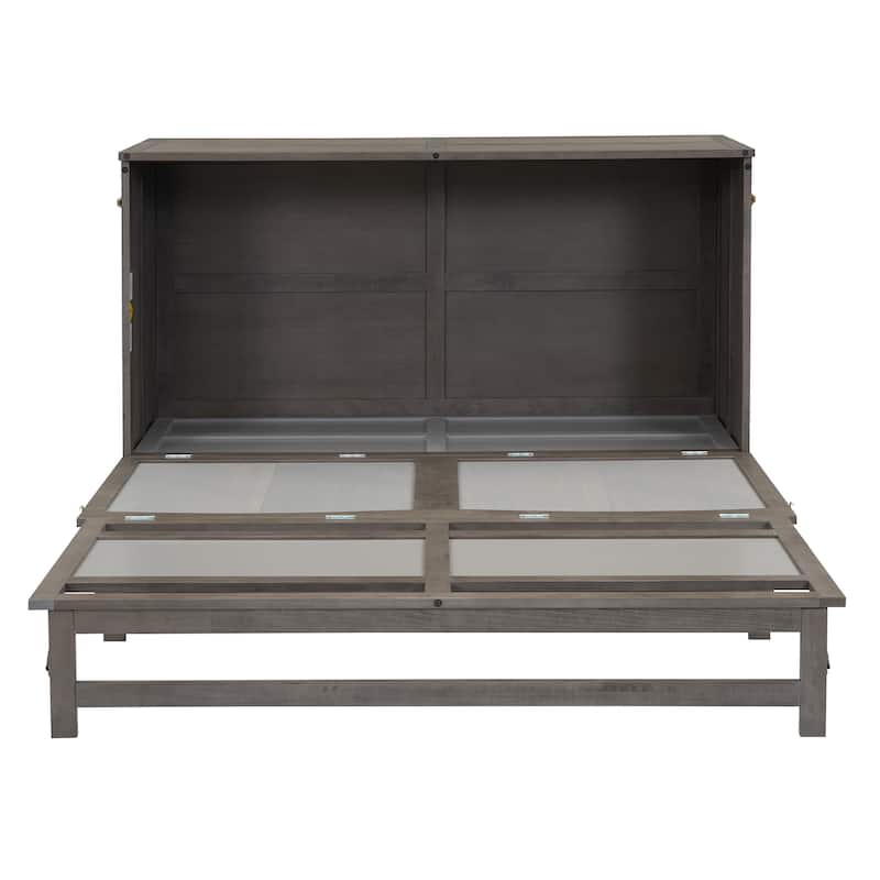 Queen Size Murphy Bed with Built-In Charging Station