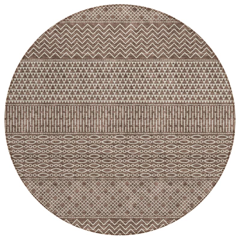 HomeRoots Chevron Modern Rectangle Outdoor Rug