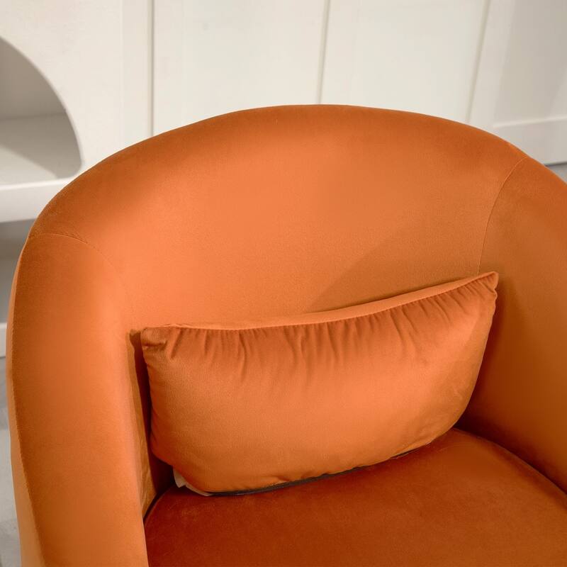 Modern Velvet Upholstered Swivel Accent Chair