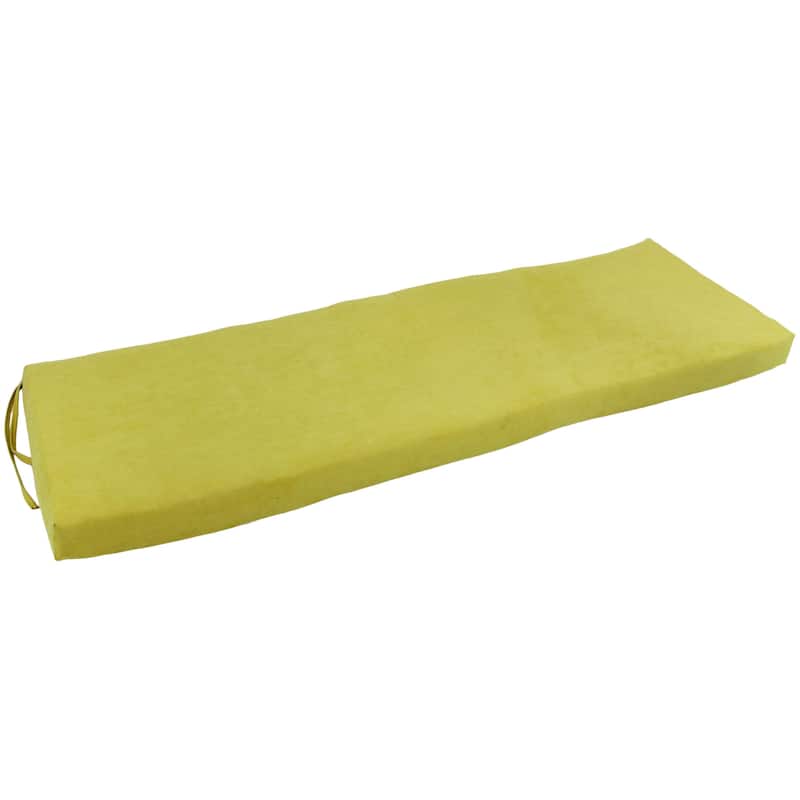 Microsuede Indoor Bench Cushion (48-, 51-, or 54-inches wide) - 54" wide - Mojito Lime