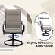preview thumbnail 7 of 15, MAISON ARTS Patio Swivel Dining Chair Set of 2, with Textilene Padded Sling Fabric