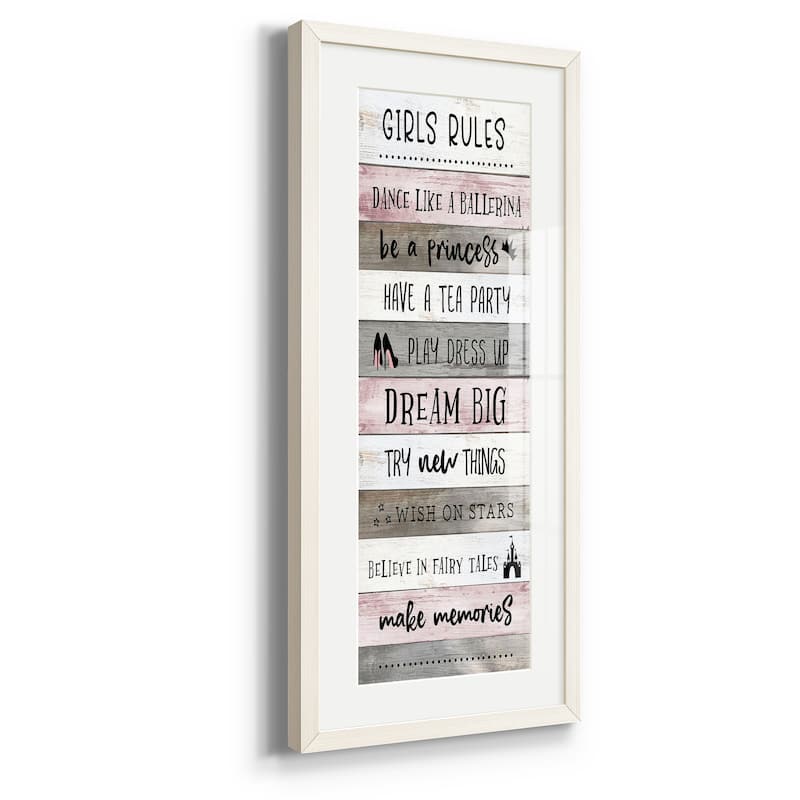 Girls Rules-Premium Gallery Framed Print