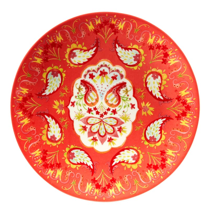 Certified International Francesca 8.5" Salad/Dessert Plates, Set of 6 Assorted Designs - 8.5" x 8.5"
