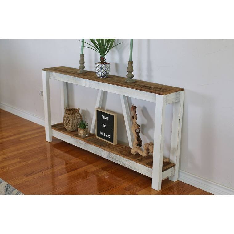 Natural A Frame End Table 22x14x26H