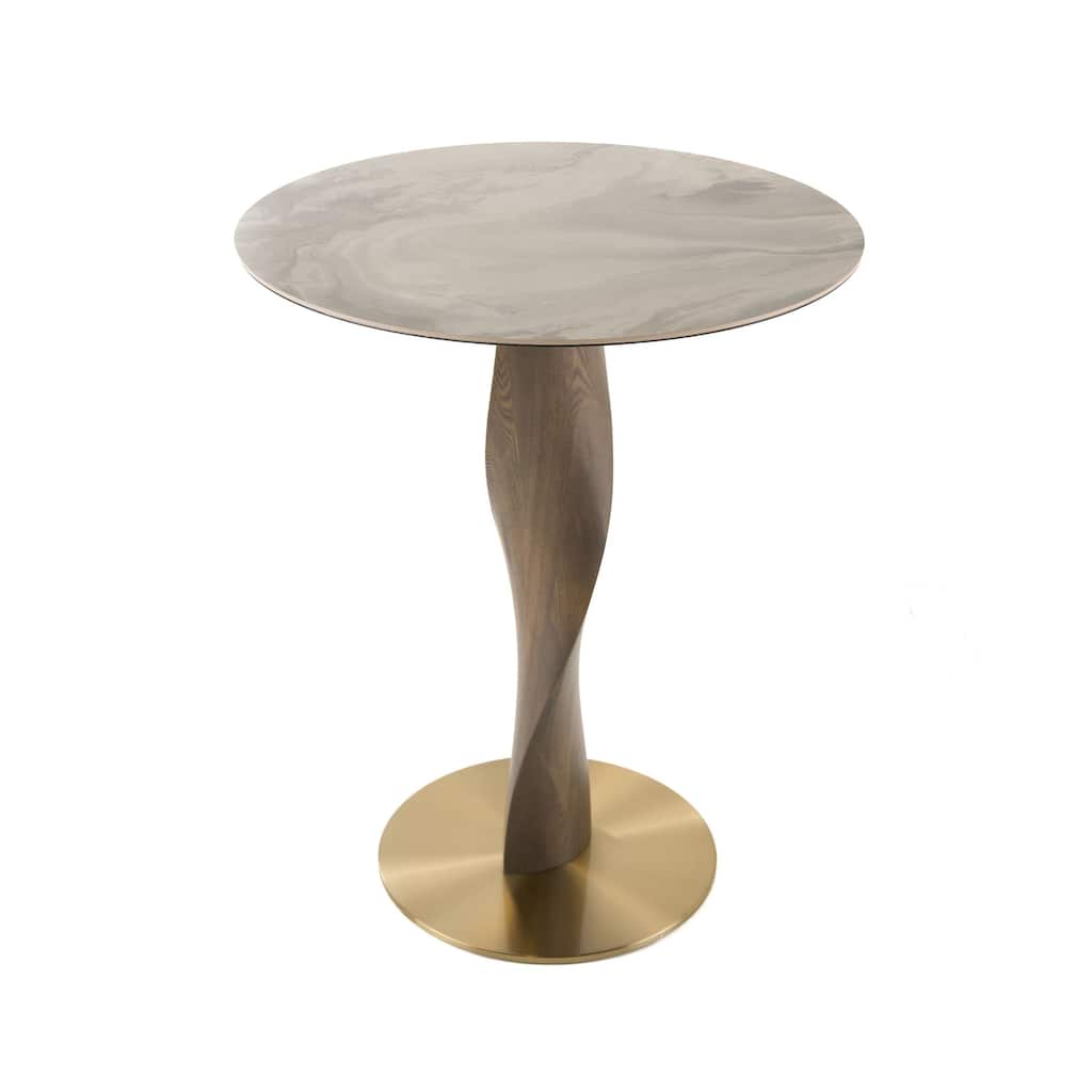 Modrest Calvary Mid-Century Modern Ceramic & Grey Ash Bar Table